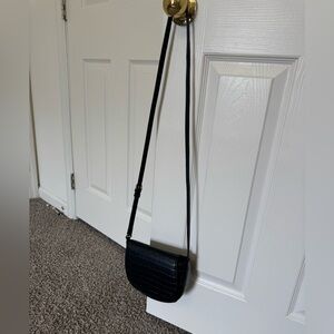 a new day Black Croc-Embossed Crossbody Bag